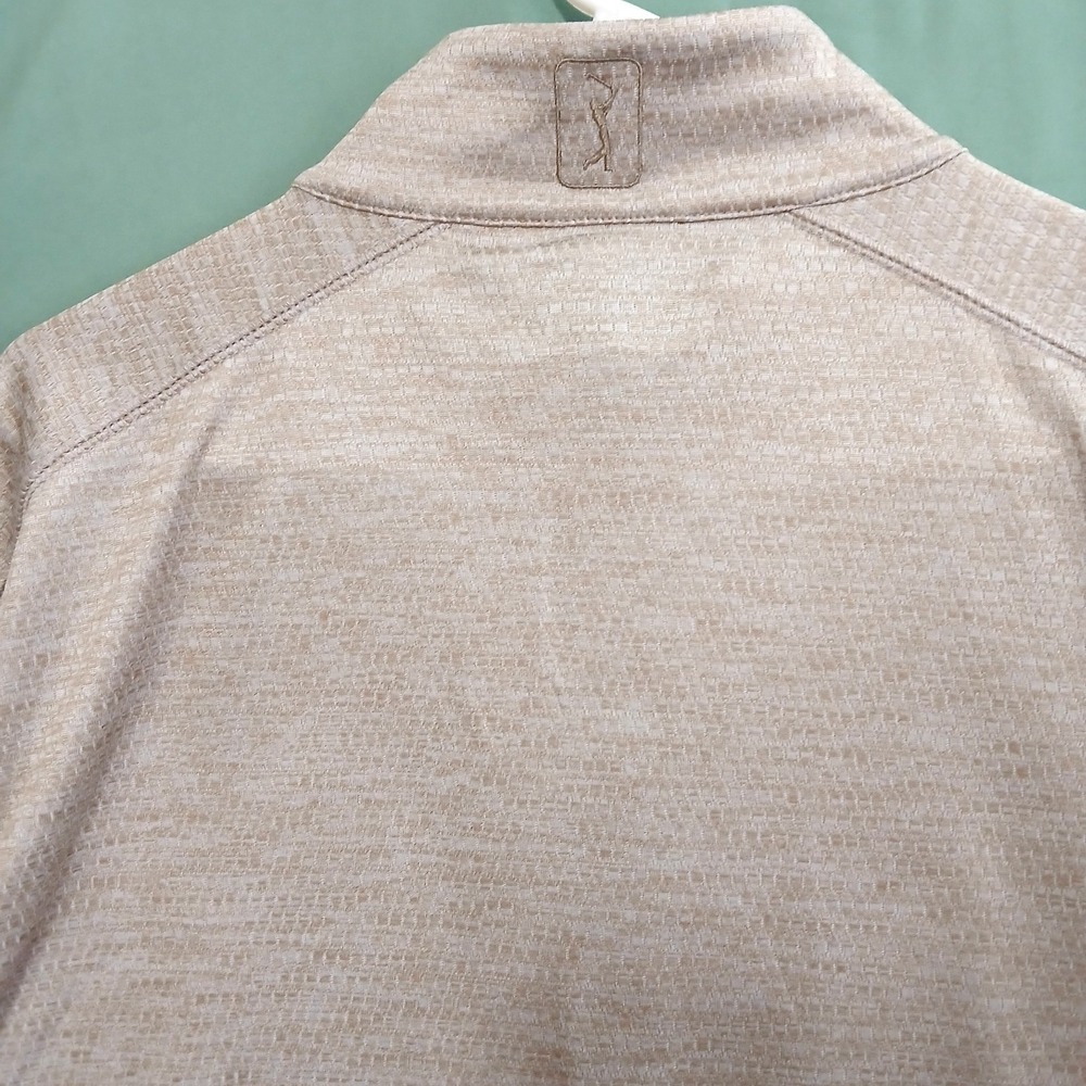 PGA TOUR Men's XL Gold Mock Neck 1/4 Zip Pullover Golf Sport Shirt Long Sleeve - Picture 12 of 16